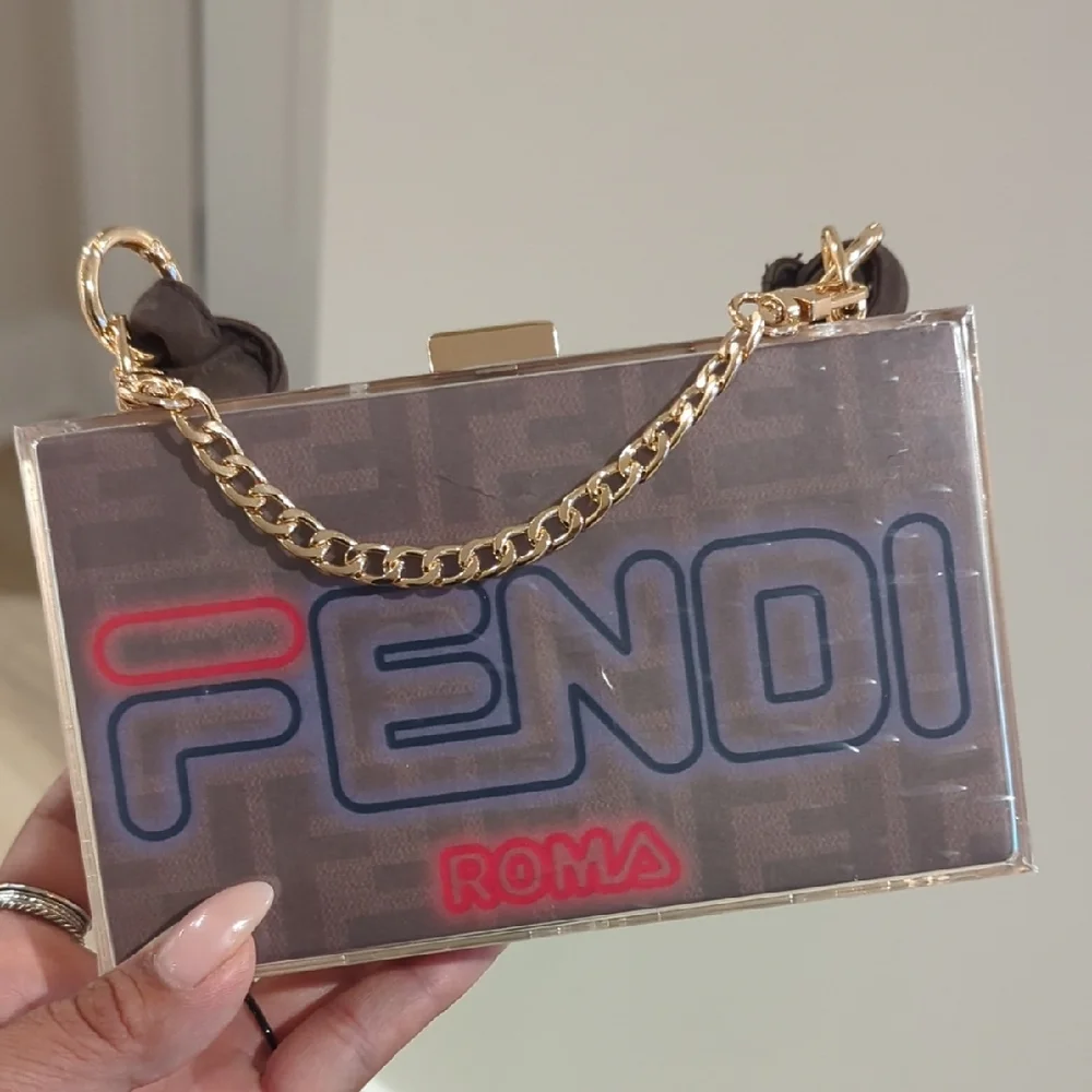 Fendi Paper Shopping Bag Upcycled Box NOVELTY Box Clutch Bag